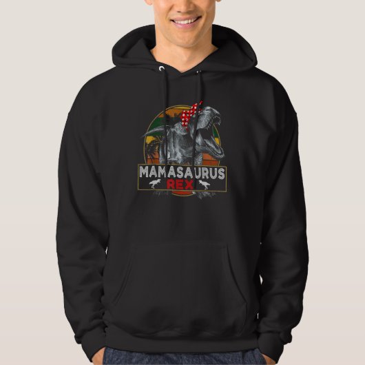ママサウルスレックス恐竜ママサウルス家族マッチ パーカ (正面)