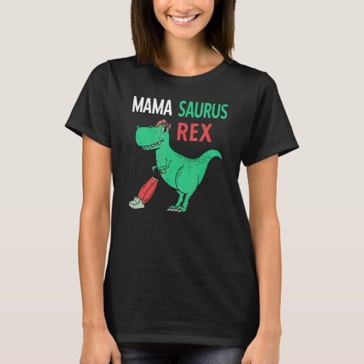 ママサウルスレックス恐竜ママサウルス母マザーズDa Tシャツ (正面)