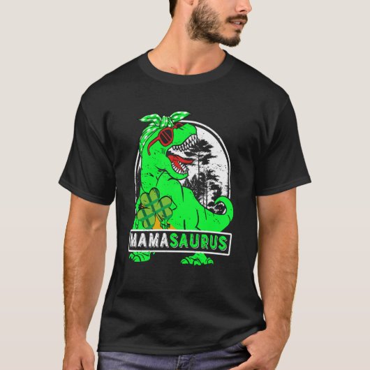 ママサウルスレックス恐竜マミーサウルスSt patricksD Tシャツ (正面)