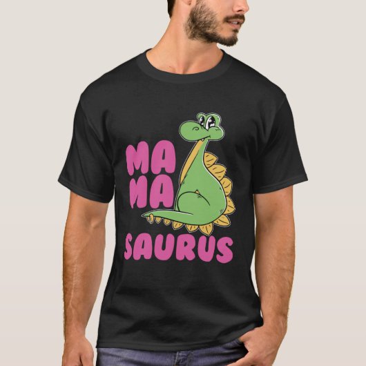 ママサウルス恐竜ディノ Tシャツ (正面)