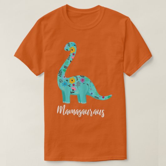 ママサウルス恐竜 Tシャツ (デザイン正面)