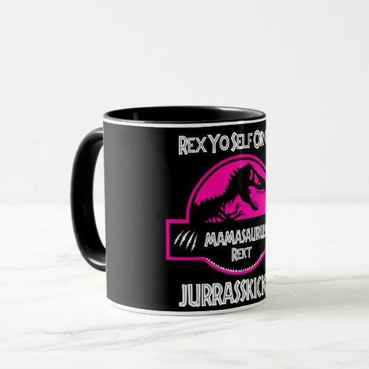 ママサウルス・レクト・ママ恐竜コーヒー マグカップ (正面左)