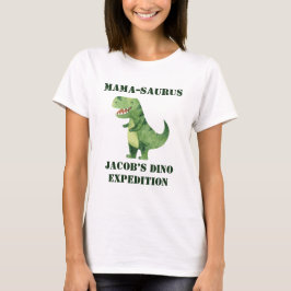 ママサウルス 恐竜の誕生日パーティー Tシャツ