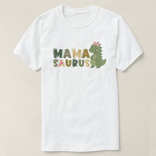 ママサウルス l ダディサウルス tシャツ (デザイン正面)