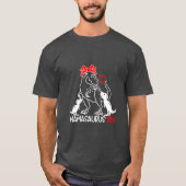 ママサウルスTレックスおもしろい恐竜ママサウルス母 Tシャツ (正面)