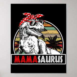 ママサウルスTレックスおもしろい恐竜ママサウルス ポスター