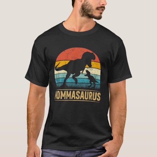 ママサウルスTレックスムマサウルスおもしろいガ Tシャツ (正面)