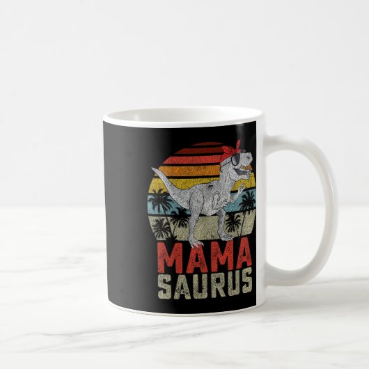 ママサウルスTレックス恐竜ママサウルス家族の試合 コーヒーマグカップ (右)