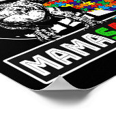 ママサウルスTレックス恐竜ママサウルス自閉症アウェア ポスター (角)