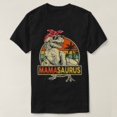 ママサウルスT re恐竜ママサウルス家族マッチ Tシャツ (デザイン正面)