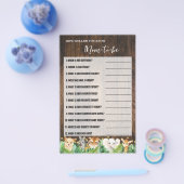 ママサファリ赤ちゃんシャワーのゲームをどれだけ知っているか チラシ (シングル)