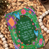 ママサンキュー引用文かわいらしフローラ カード