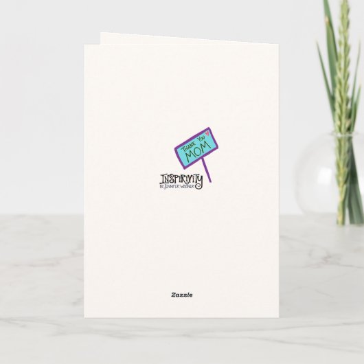 ママサンキュー引用文かわいらしフローラ カード (裏面)