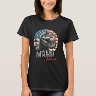 ママザウルスママ恐竜の誕生日ファミリーマッチング Tシャツ