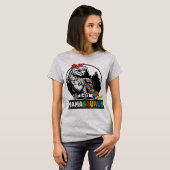 ママザウルスTレックス恐竜の衣服贈答品。おもしろい麻 Tシャツ (正面フル)