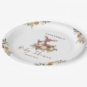 ママシカとベビー鹿ベビーシャワー ペーパープレート (アングル)