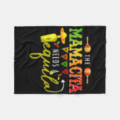 ママシトにはテキーラ・シンコ・デ・マヨ・メキシコが必要 フリースブランケット (正面(横))