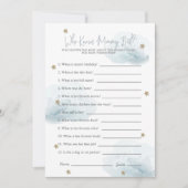 ママシャワーゲームカードを知っているブルースター&クラウド 招待状 (正面)