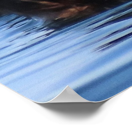 ママシーオッターと可愛らしいアップ ポスター (角)