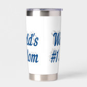 ママシーブルー文字 保温保冷タンブラー (左面)