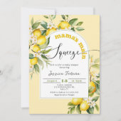 ママスのメイン絞りレモン柑橘系ベビーシャワー 招待状 (正面)