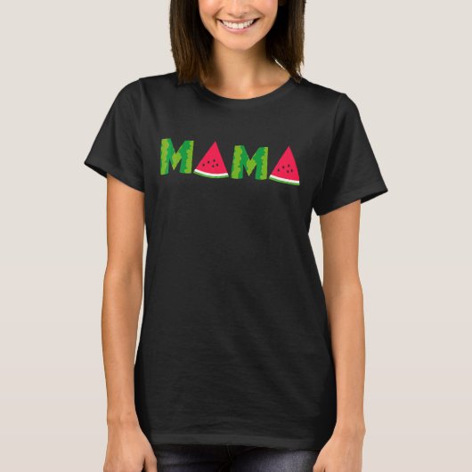 ママスイカ素晴らしサマーフルーツ母の日 Tシャツ (正面)