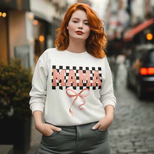 ママスウェットシャツ、ピンクマモマコケットボークスウェットシャツ スウェットシャツ
