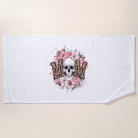 ママスカルママヒョウスカル ビーチタオル (正面)