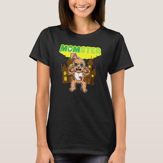 ママスターマン モンスター ママ 怖い ハロウィン マミー 気持ち悪い C Tシャツ (正面)