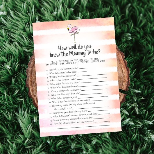 ママストライプののゲームを知るコーラル最高のフラミンゴ 招待状