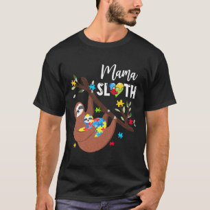 ママスロスパズルピース自閉症啓発Mo Tシャツ