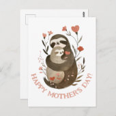 ママスロス&ベビーウォーターカラーハッピーマザーズ・デイ ポストカード (正面/裏面)