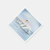 ママスワンとベビーベイビーシャワー スタンダードカクテルナプキン (角)