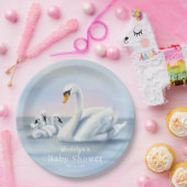 ママスワンとベビーベイビーシャワー ペーパープレート (パーティー)