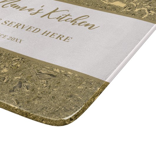 ママズキッチンラブサーブファームハウス粉砕金ゴールド カッティングボード (角)