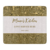 ママズキッチンラブサーブファームハウス粉砕金ゴールド カッティングボード (正面)