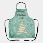 ママズクリスマスカフェフェスティバルスノーフレークカスタムー エプロン (正面)