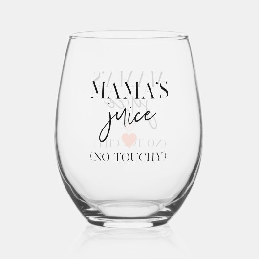ママズジュースおもしろい引用文 |マ最高のマギフト ステムなしワイングラス (正面)