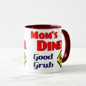 ママズディナーグッドグラブレトロレストラン マグカップ (正面右)