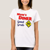 ママズディナーグッドグラブレトロレストラン Tシャツ (正面)