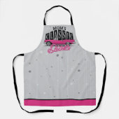 ママズディナー名前をカスタムするフェイクネオン50のクラシック エプロン (正面)