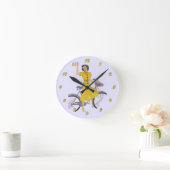 ママズバイクレディ ラウンド壁時計 (ホーム)