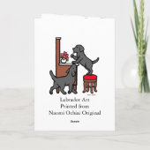 ママズブラックラボ子犬デュオ カード (裏面)