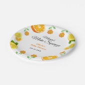 ママズメインスクイズオレンジシトラスベビーシャワー ペーパープレート (アングル)