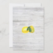 ママズメインスクイズレモンベビーシャワー 招待状 (裏面)