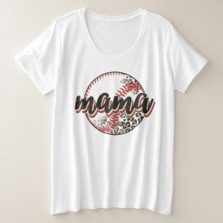 ママソフトボール プラスサイズTシャツ