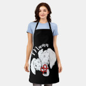 ママゾウかわいい母の日動物 エプロン (着用した状態)