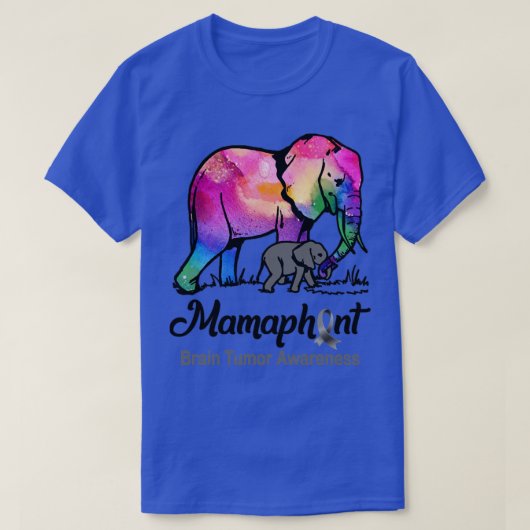 ママゾウ乳房性脳腫瘍認識度 Tシャツ (デザイン正面)