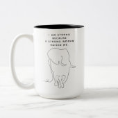 ママゾモダンウラインアートマザーズデー ツートーンマグカップ (左)