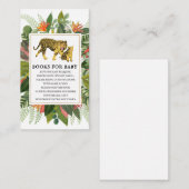 ママタイガー植物赤ちゃんシャワー本リクエストEncl エンクロージャーカード (正面/裏面)